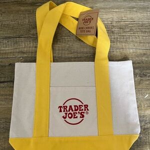 Trader Joe's Mini Canvas Tote Bag